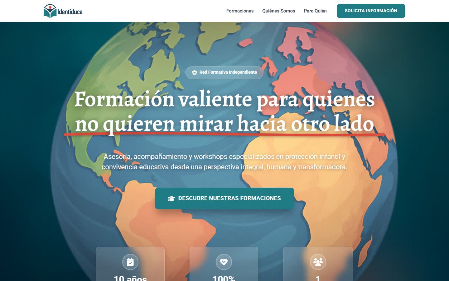 Identiduca — primera sessão del sitio