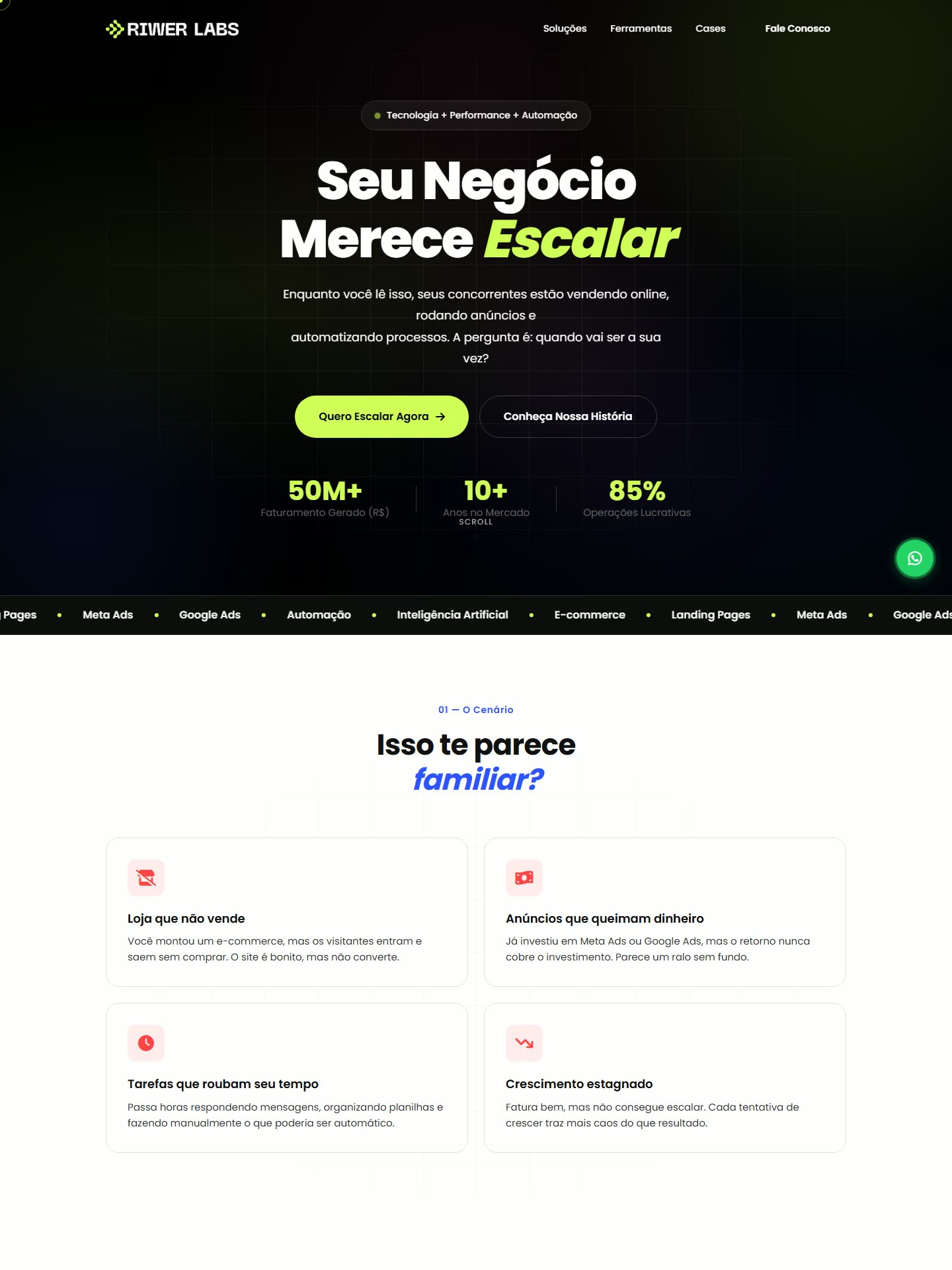 Riwer Labs — homepage sección 1